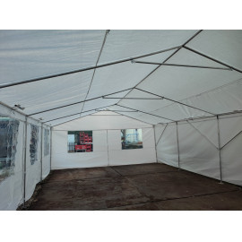 6x6m alu rendezvénysátor  PVC tetővel,oldalfallal